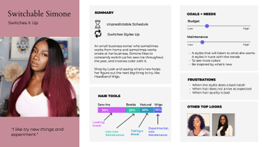 Switchable Simone Persona
