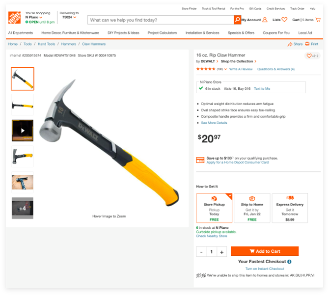 hammer and its specs